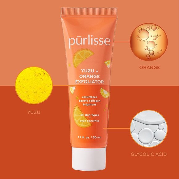NWT Purlisse Yuzu + Orange Exfoliator 1.7 fl. oz. - Picture 2 of 5
